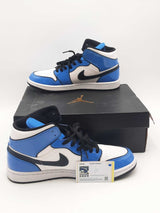 Nike Air Jordan 1 Mid Se 'Signal Blue' Sneakers Size 11 Dd6834-402 Eb0825rxsa