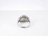 1.33 Cttw Diamond & 14k White Gold Art Deco Style Ring 4.3g Size 6 Fw0826loxzdu