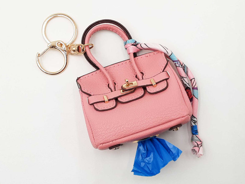 Mini Barkin Bag Doggie Waste Bag Dispenser Charm In Pink Fw1025cdu