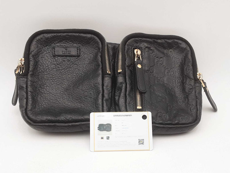 Gucci Guccissima Black Leather Belt Bag Sd0325oizsa