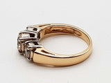 0.91 Cttw Natural Diamonds 14k Two Tone Gold 3.9g Ring Size 4.25 Do0426rrxde