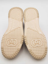 Gucci Re-web White & Pink Leather Sneakers Size 38 Eb1225oxzsa