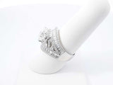 4.05 Ctw Diamond (Clarity Enhanced/fracture Filled) 18k Gold Ring 8.2g Size 7.75