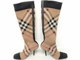 Burberry House Check Pattern Boots Size 37 Mk0726lcrmia