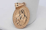14k Yellow Gold Sacred Heart Of Jesus & Mary Pendant 2.4 Grams Eb0326lrxsa