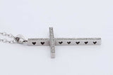 Diamond Cross Pendant In 14k White Gold 3.6 Grams 18 Inch Eb0525crdu