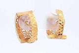 20k Yellow Gold Filigree Hoop Earrings 5.3 Grams Eb0426wcrde