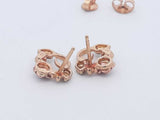 14k Yellow Gold Rose Stud Earrings 2.2 Grams Eb1124ixsa