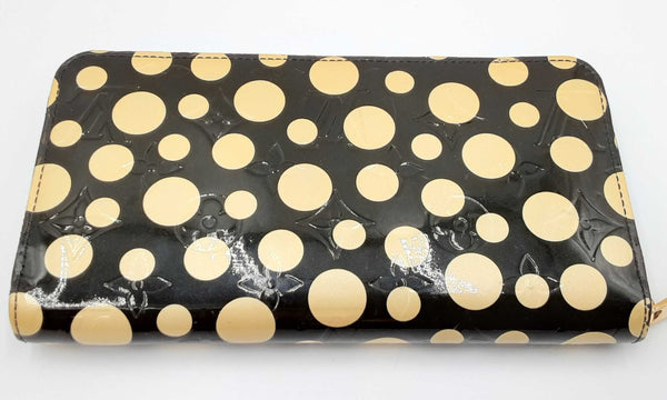 Louis Vuitton Kusama Infinity Dots Vernis Leather Zippy Wallet 144030005223