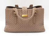 Bottega Veneta Small Roma Shoulder Bag In Taupe Intrecciato Leather Fw1225irxdu
