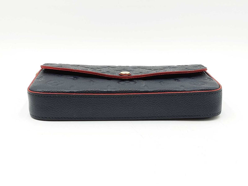 Louis Vuitton Pochette Félicie In Navy Monogram Empreinte Leather Fw0925izxdu