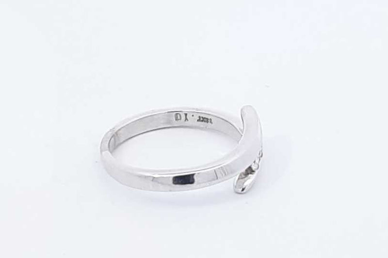 0.18ctw Diamond Ring In 14k White Gold 2.7 Grams Size 4.75 Eb0725lxzdu