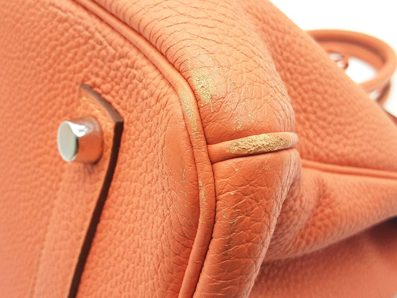 Hermes Birkin 35 Poppy Orange Togo Palladium Hardware Handbag Do0323sxzxde