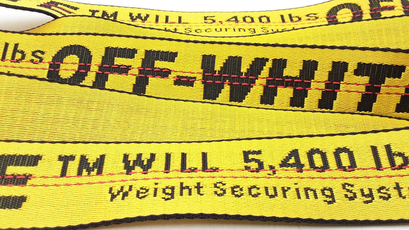 Off White C/o Virgil Abloh Industrial Belt In Yellow & Black Fw0925lxzdu