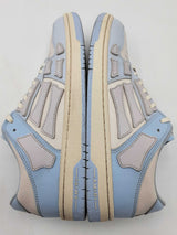 Amiri Skel Low Top Sneakers In White & Powder Blue Leather Size 11 Fw0625lxzdu