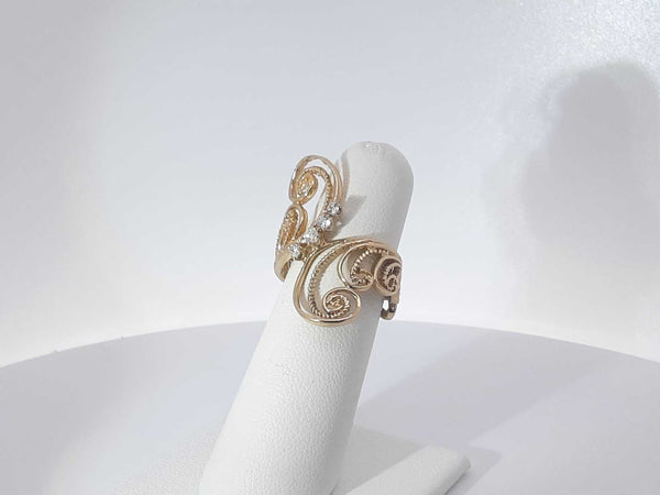 .08ctw Diamonds 14k Yellow Gold 5.4 Grams Ring Size 6 Sd0825lszsa