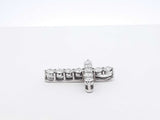 1.65 Cttw Diamond & 14k White Gold 14k Cross Pendant 3.5 Grams Fw00625rzxdu