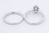 1.29cttw Diamond Wedding Set In 14k White Gold 5.5 Grams Size 7.5 Eb0626iwxdu