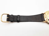 Omega 33mm Black Dial Lizard Band 14k Yellow Gold Winding Watch Do0525lxzxde