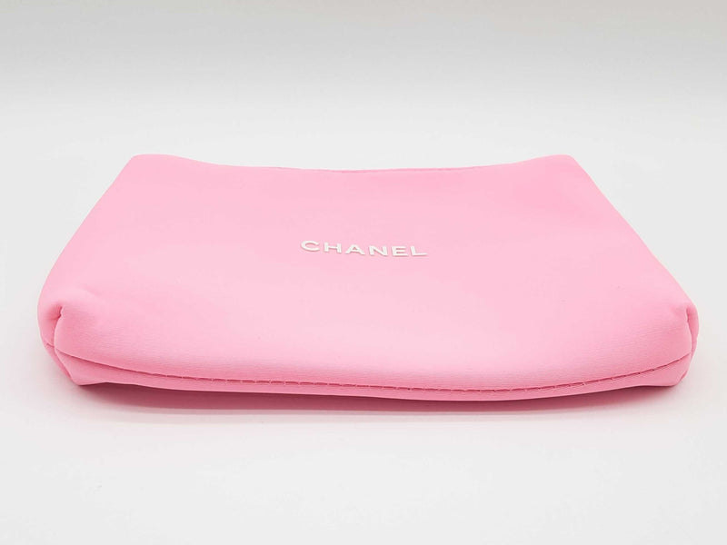 Chanel Vip Neon Pink Neoprene Cosmetic Bag Do0225oxde