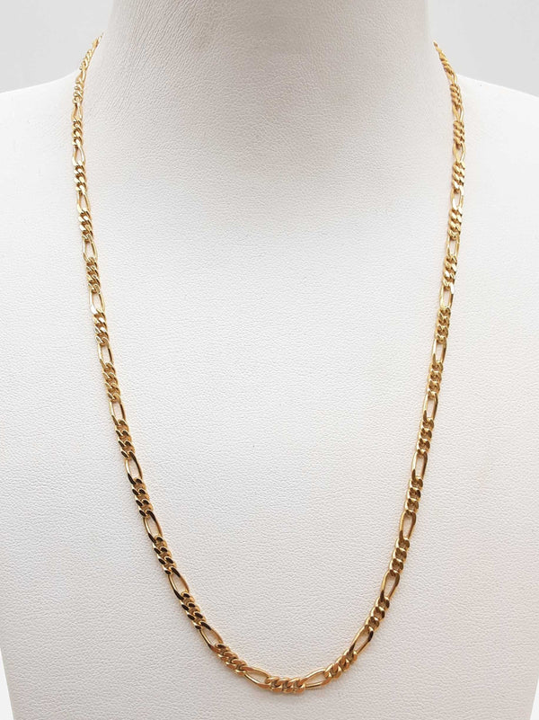 18k Yellow Gold 10.3g Figaro Chain 16.5 In Do0725rxzde