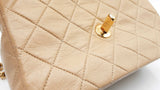 Chanel Classic Mini Square Flap Bag In Tan Diamond-quilted Leather Fw1225lxzxdu
