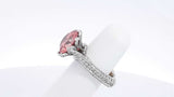 Round Lab Grown Pink Diamond Ring 18k White Gold 11.4 Grams Size 5 Eb1224rxxzdu