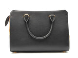 Burberry Banwell Tote Bag In Black Leather & House Check Canvas Fw0926pxzdu
