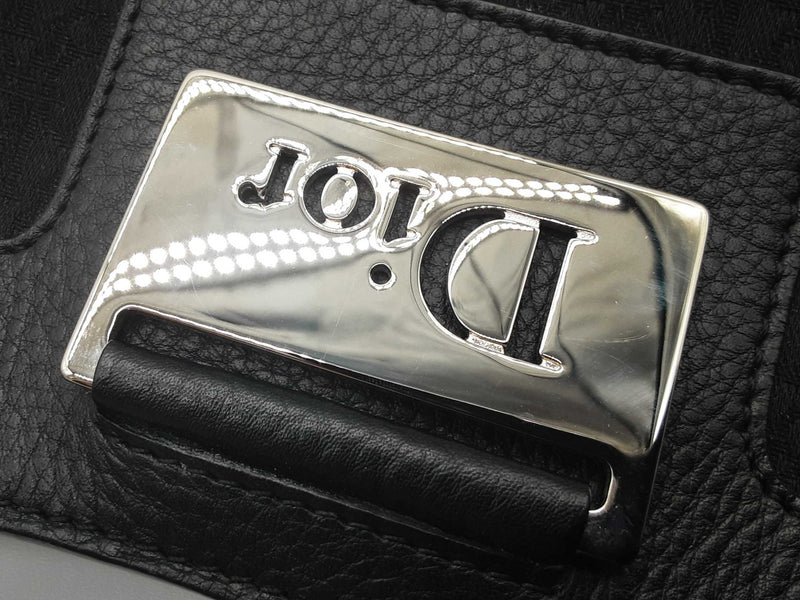 Christian Dior Black Oblique Canvas Hobo Shoulder Bag Do0425orxde