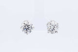 4.16ctw Lab Grown Round Diamond Stud Earrings In 14k White Gold 2.1g Eb1224irxdu