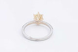 0.96ctw Diamond Ring In 18k White & Yellow Gold 3 Grams Size 6.5 Eb0225loxzsa
