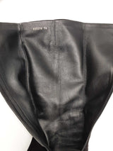 Gucci Vitello Vernice Soft Black Suede Knee High Boots Size Eu 36 Do0225rxde