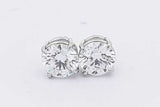 3.02cttw Diamond Stud Earrings In 14k White Gold 2.1 Grams Eb0426cxxzsa