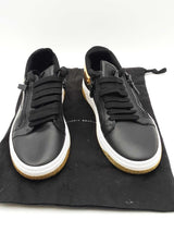 Giuseppe Zanotti Gz94 Double Zip Black Leather Sneakers Size 42 Eb1225lpxdu