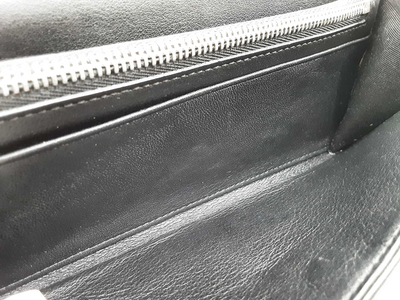 Mcm Black Embossed Logo Leather Continental Trifold Wallet Do0825crde