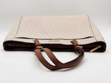 Michael Kors Jet Set Large Signature Logo Tote Bag White Aa0626wzsa