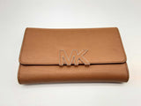 Michael Kors Florance Large Brown Pebbled Leather Billfold Wallet Do0424wrde