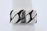 Gucci 925 Sterling Silver Interlocking Gg Ring 9.2 Grams Size 16 Eb1124crdu