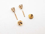 Approx 0.4 Ctw Diamonds 14k Yellow Gold 0.6g Screw Stud Earrings Do0724lrxde