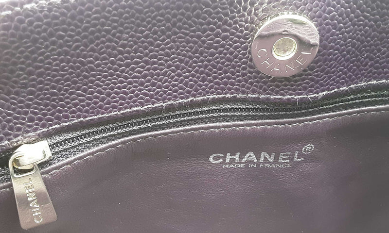 Chanel Purple Leather Bijoux Shopping Tote Bag Eb0324lcxzsa