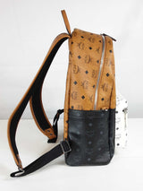 Mcm Monogram Stark Tricolor Monogram Visetos Coated Canvas Backpack Sd0925ocrde