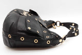 Versace Biker Black Leather Shoulder Bag Eb0826crxde