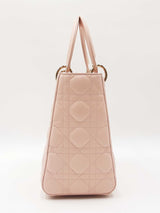 Christian Dior Medium Lady Dior Bag In Cannage-quilted Lambskin Fw0926lixzdu