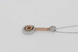 10k White Gold Diamond Pendant Necklace 3 Grams 18 Inch Eb0926lcxsa