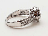 0.52 Cttw Natural Diamonds 10k White Gold 4.4g Ring Size 7.25 Do0726oixde