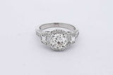 2.37cttw Diamond Ring In 18k White Gold 6.4 Grams Size 7.5 Eb0526rxxzsa