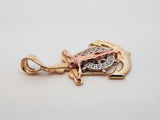 10k Tri-tone Gold Mariner Anchor Crucifix Pendant 3 Grams Fw0726lcxdu