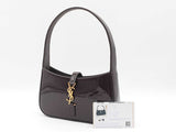 Yves Saint Laurent Le 5 À 7 Hobo Bag In Chocolate Patent Leather Fw0426pzxdu