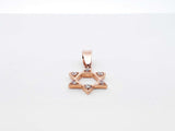 Diamond & 14k Rose Gold Star Of David Pendant 1.6 Grams Fw0425lrdu