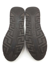 Versace Milano Black Leather & Suede Sneakers Size 44 Eb0626lrxsa